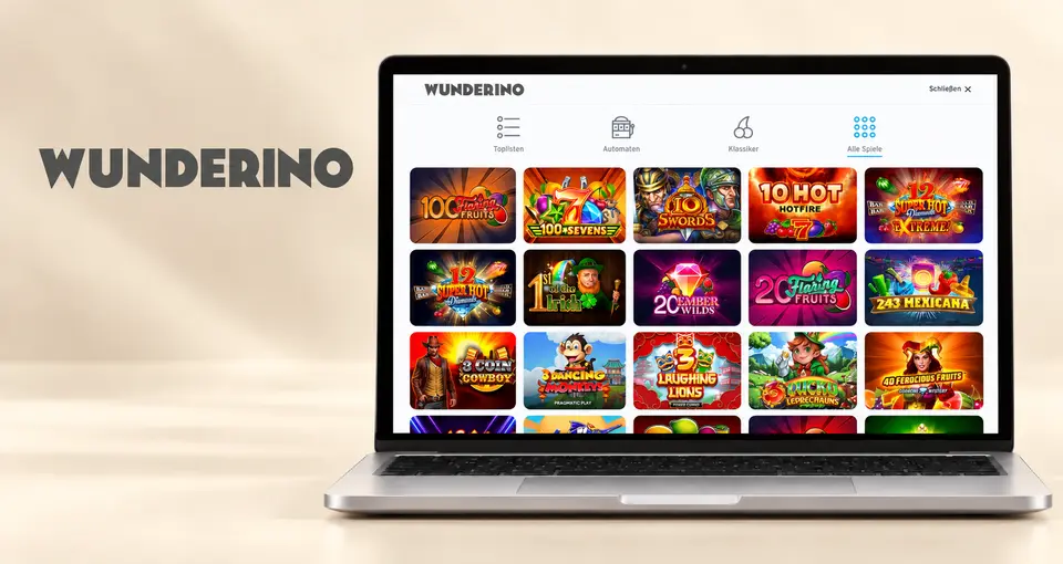 Spielübersicht auf wunderino.de